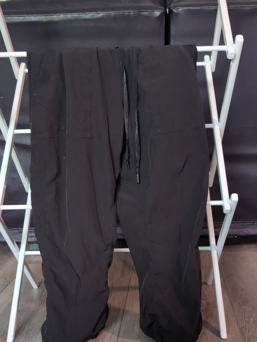 Woman's Black Drawstring Casual Pants